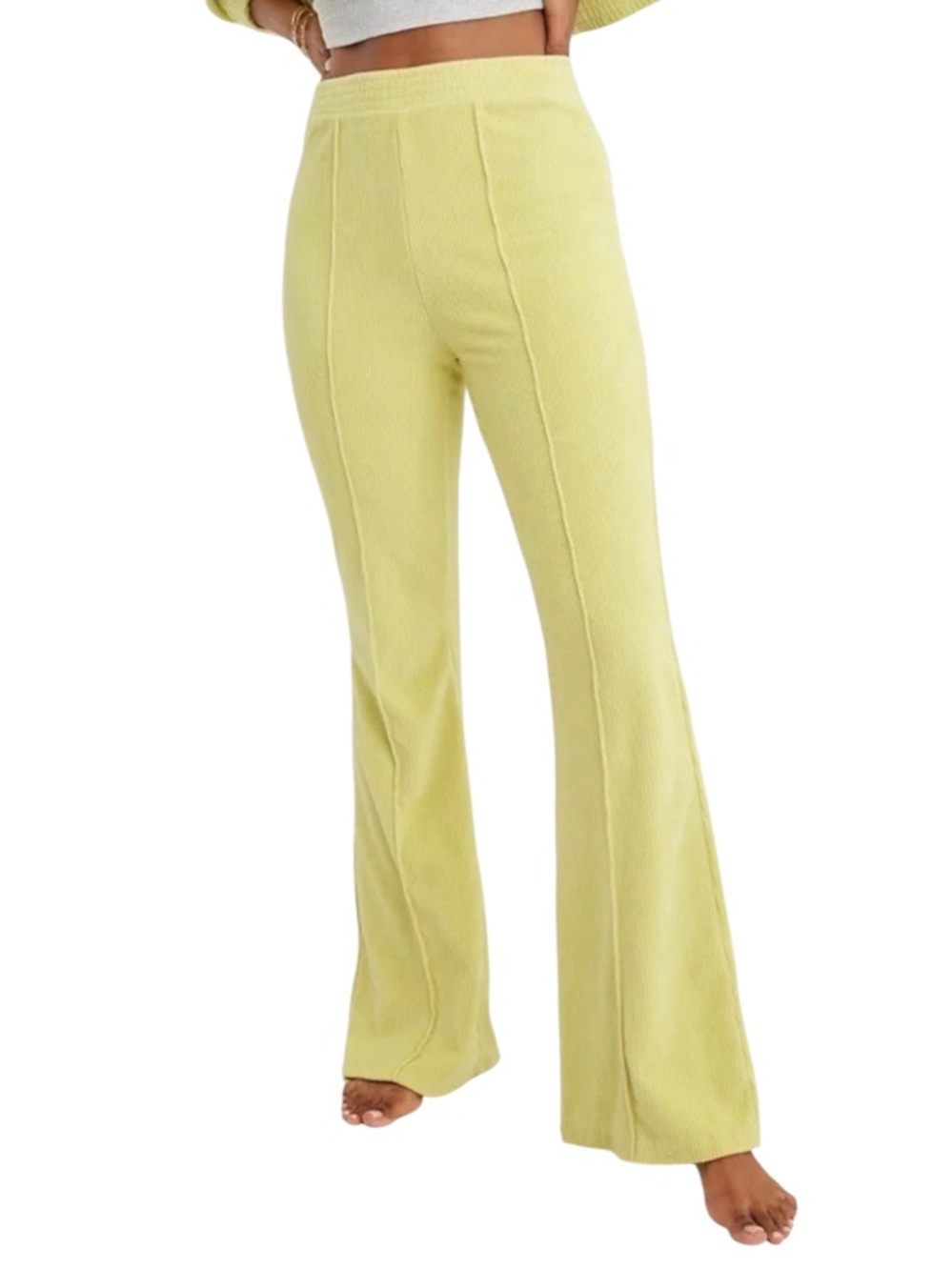 Aerie ($80) Groove-On Rib Velour Flare Pant - W 16
